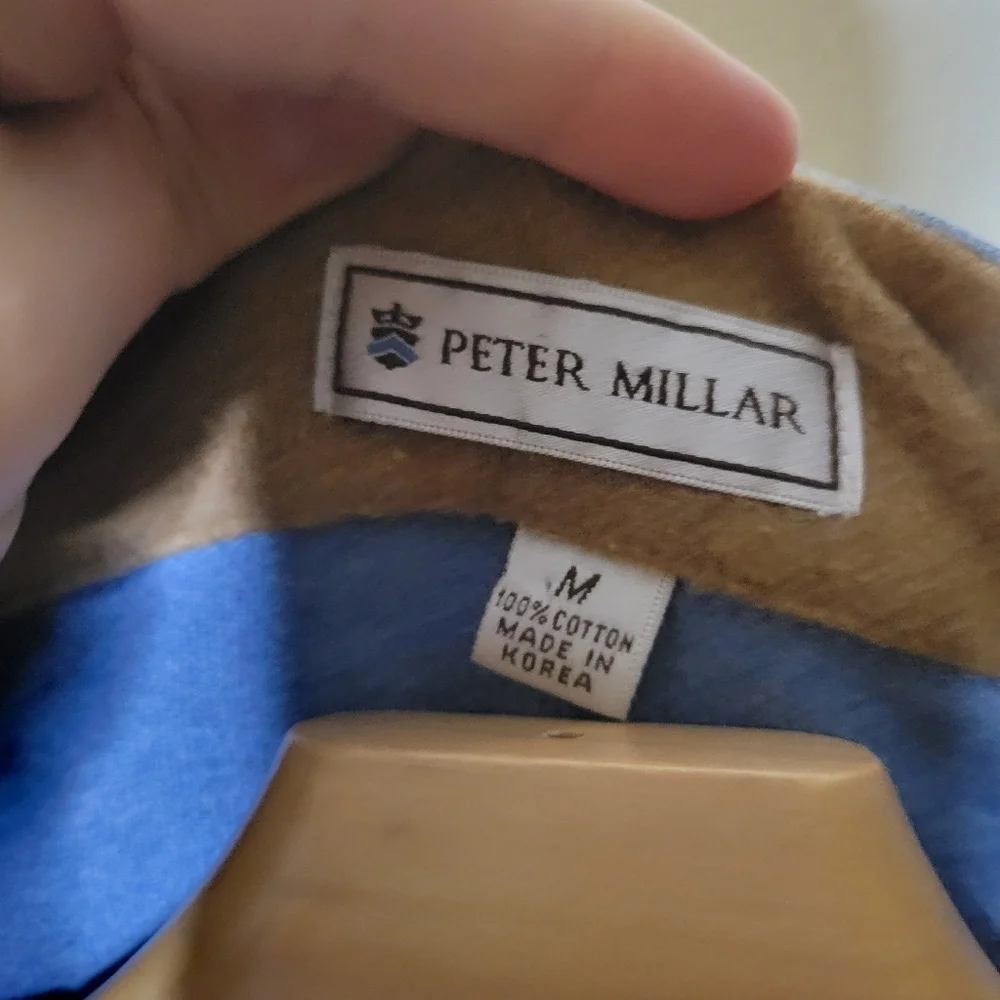 Vintage Peter Millar Blue Half Zip Cotton Sweater